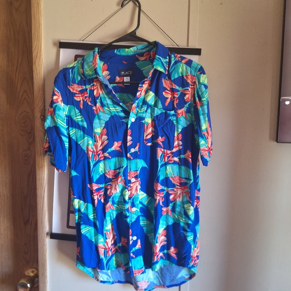 Boys Tropical Print Shirt